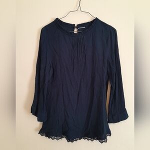 Elegant Navy Blue Women's Top